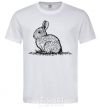 Мужская футболка Кролик штрихи Белый фото
