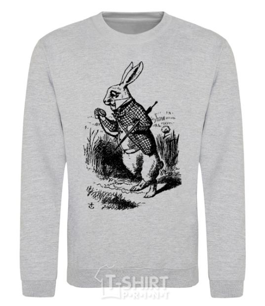 Sweatshirt A rabbit with a clock sport-grey фото