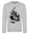 Sweatshirt A rabbit with a clock sport-grey фото