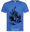 Men's T-Shirt A rabbit with a clock royal-blue фото
