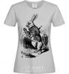 Women's T-shirt A rabbit with a clock grey фото