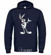 Men`s hoodie Bucks Bunny navy-blue фото