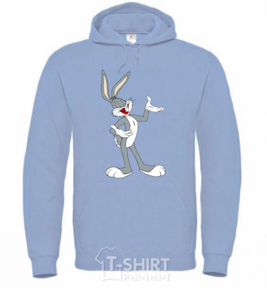 Men`s hoodie Bucks Bunny sky-blue фото