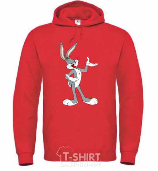 Men`s hoodie Bucks Bunny bright-red фото