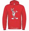 Men`s hoodie Bucks Bunny bright-red фото