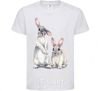 Kids T-shirt Watercolor bunnies White фото