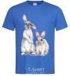 Men's T-Shirt Watercolor bunnies royal-blue фото