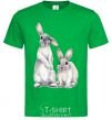 Men's T-Shirt Watercolor bunnies kelly-green фото