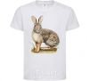 Детская футболка Brush rabbit Белый фото