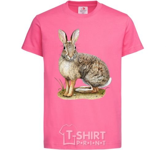 Kids T-shirt Brush rabbit heliconia фото