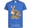 Kids T-shirt Brush rabbit royal-blue фото