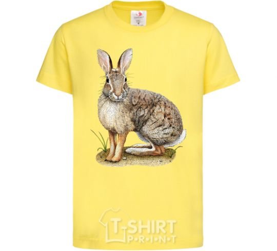 Kids T-shirt Brush rabbit cornsilk фото