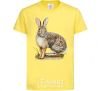 Kids T-shirt Brush rabbit cornsilk фото