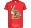 Kids T-shirt Brush rabbit red фото