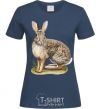 Женская футболка Brush rabbit Темно-синий фото