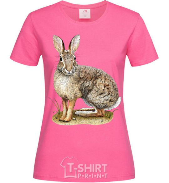 Women's T-shirt Brush rabbit heliconia фото