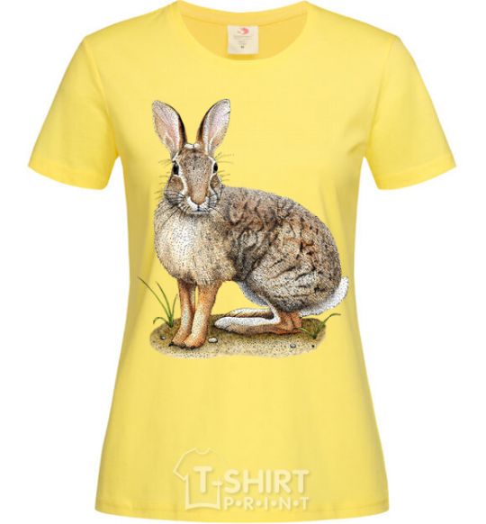 Women's T-shirt Brush rabbit cornsilk фото