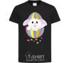 Kids T-shirt A rabbit in an egg black фото