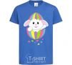 Kids T-shirt A rabbit in an egg royal-blue фото