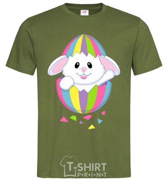 Men's T-Shirt A rabbit in an egg millennial-khaki фото