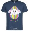 Men's T-Shirt A rabbit in an egg navy-blue фото