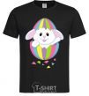 Men's T-Shirt A rabbit in an egg black фото