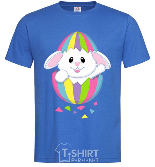 Men's T-Shirt A rabbit in an egg royal-blue фото