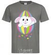 Men's T-Shirt A rabbit in an egg dark-grey фото