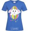 Женская футболка Кролик в яйце Ярко-синий фото