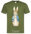 Men's T-Shirt A rabbit in a jacket millennial-khaki фото