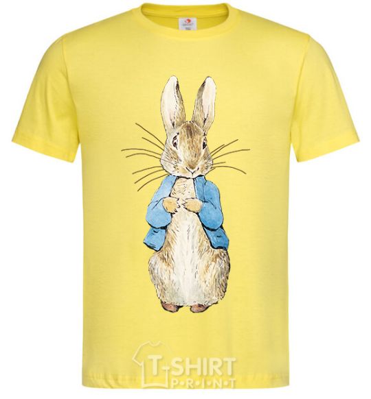 Men's T-Shirt A rabbit in a jacket cornsilk фото