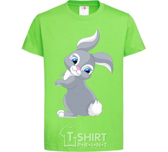 Kids T-shirt A rabbit with a tail orchid-green фото