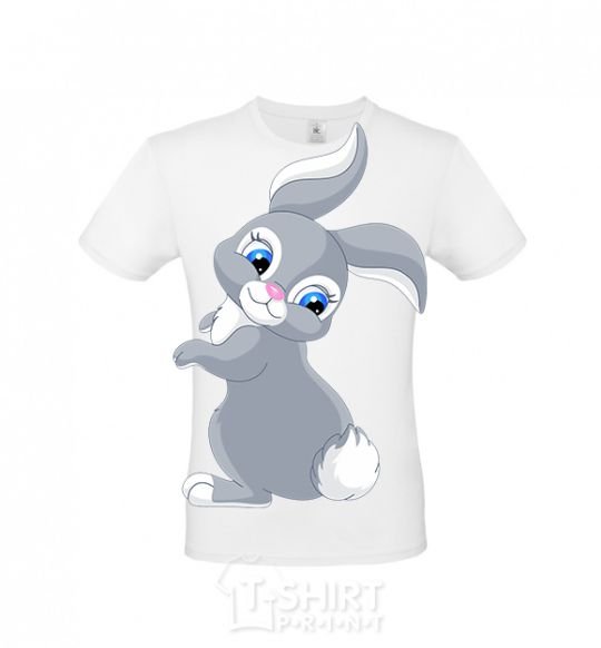 Men's T-Shirt A rabbit with a tail White фото