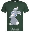 Men's T-Shirt A rabbit with a tail bottle-green фото