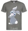 Men's T-Shirt A rabbit with a tail dark-grey фото