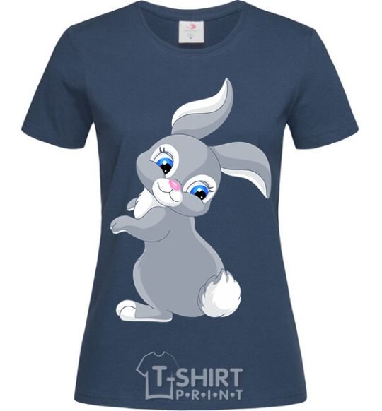 Женская футболка Кролик с хвостиком Темно-синий фото
