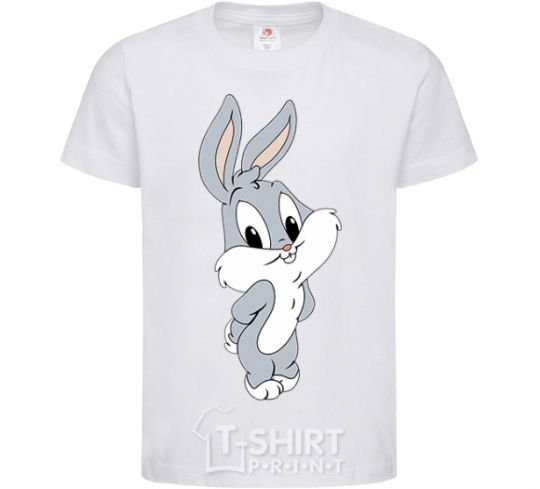 Kids T-shirt Little Bucks Bunny White фото