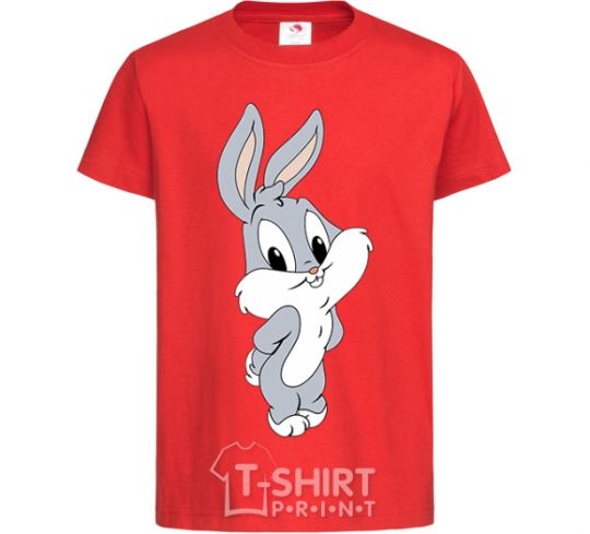 Kids T-shirt Little Bucks Bunny red фото