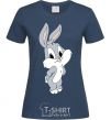 Women's T-shirt Little Bucks Bunny navy-blue фото