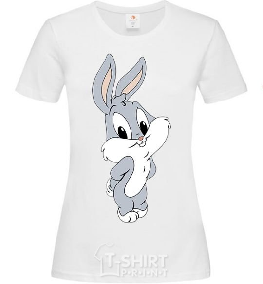 Women's T-shirt Little Bucks Bunny White фото