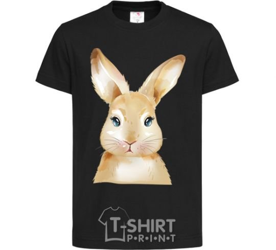 Kids T-shirt Red rabbit black фото