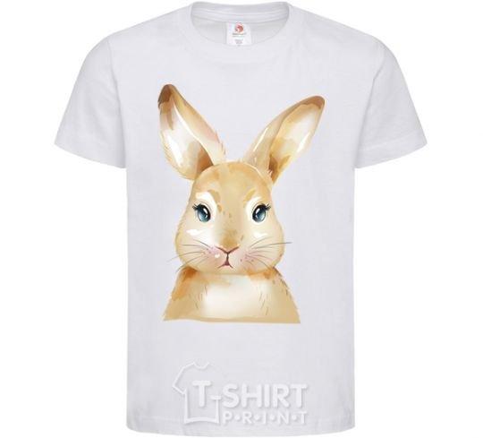 Kids T-shirt Red rabbit White фото