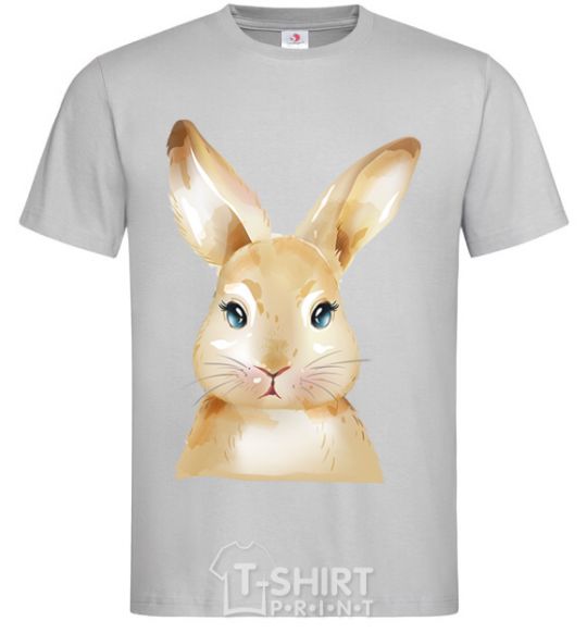 Men's T-Shirt Red rabbit grey фото