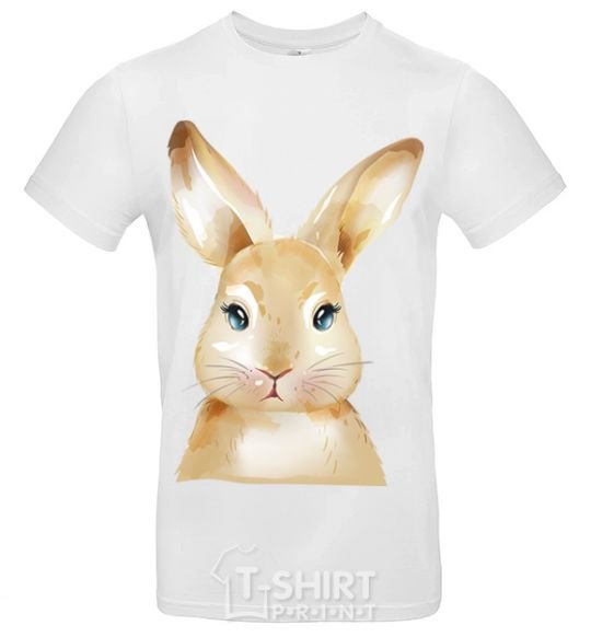 Men's T-Shirt Red rabbit White фото