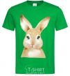 Мужская футболка Рыжий кролик Зеленый фото