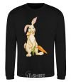 Sweatshirt Rabbit and carrots black фото