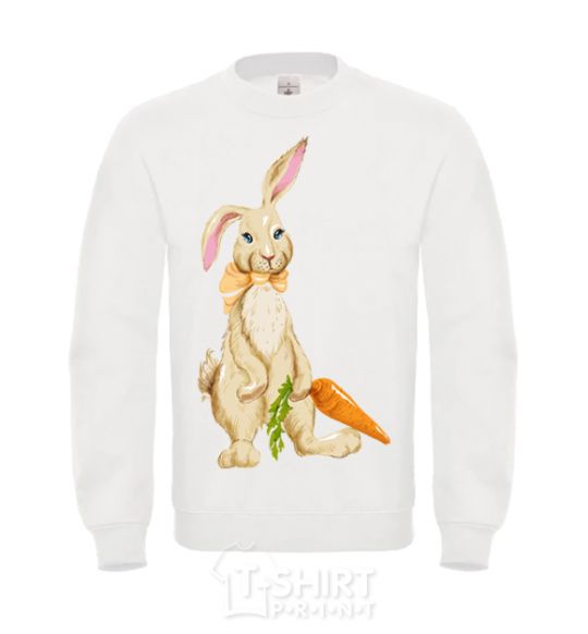 Sweatshirt Rabbit and carrots White фото