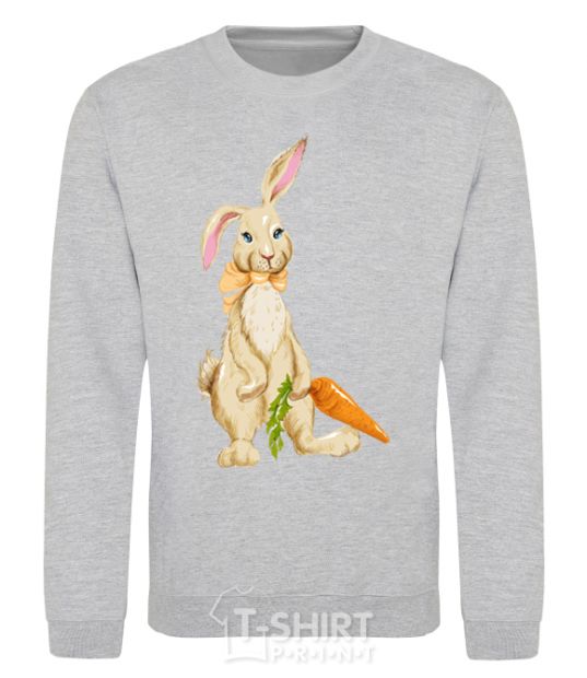 Sweatshirt Rabbit and carrots sport-grey фото