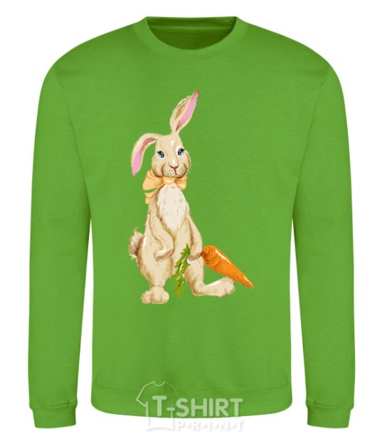 Sweatshirt Rabbit and carrots orchid-green фото