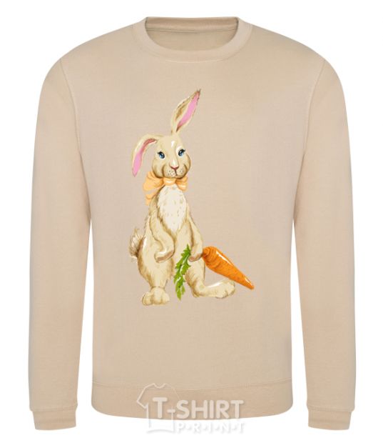 Sweatshirt Rabbit and carrots sand фото